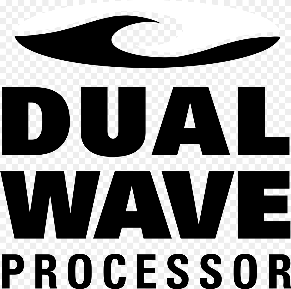 Dual Wave Processor Logo Black And White Wave, Blade, Dagger, Knife, Weapon Free Png Download