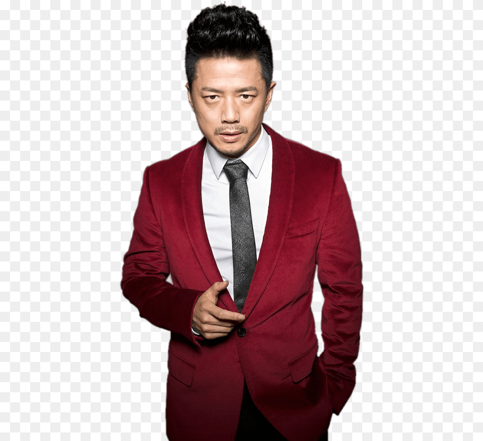 Duan Yihong Red Blazer Tuxedo, Accessories, Tie, Clothing, Coat Free Transparent Png