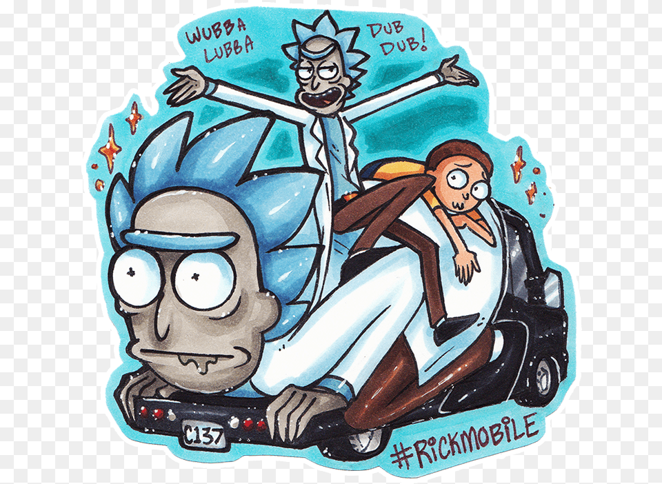 Dub Rick And Morty Fan Art, Book, Comics, Publication, Baby Free Png Download