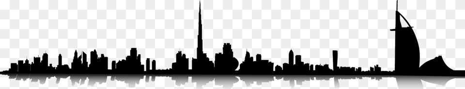 Dubai Clipart, Architecture, Building, City, Silhouette Free Png