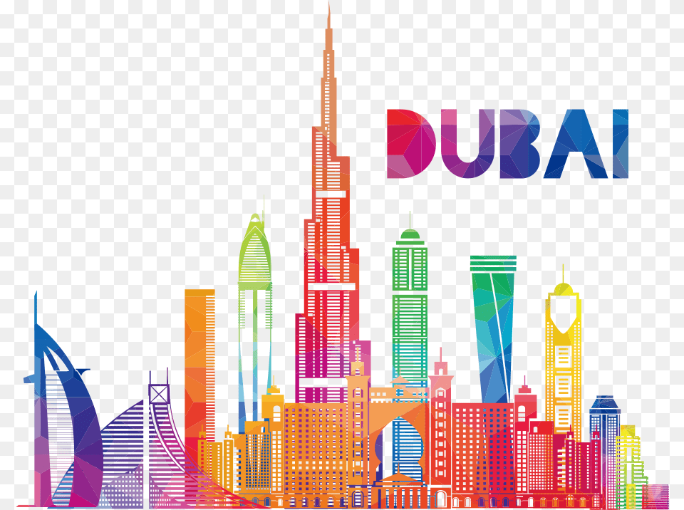 Dubai Khalifa Illustration Royalty Vector Skyscraper Dubai Burj Khalifa, Architecture, Metropolis, High Rise, City Png
