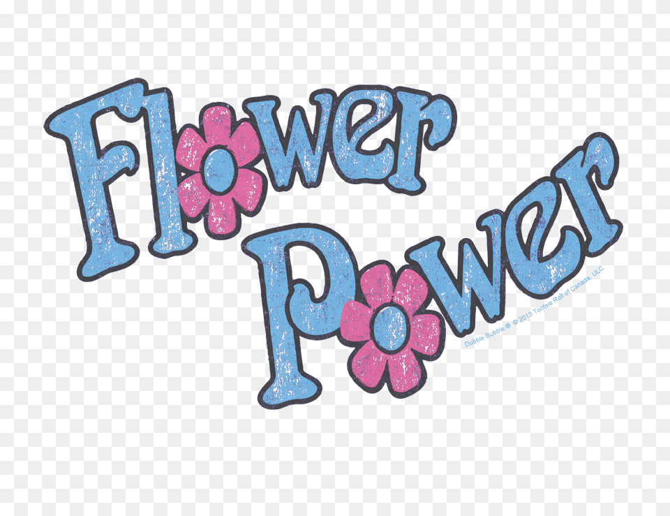 Dubble Bubble Flower Power Juniors T Shirt, Art, Graphics, Text Free Png Download