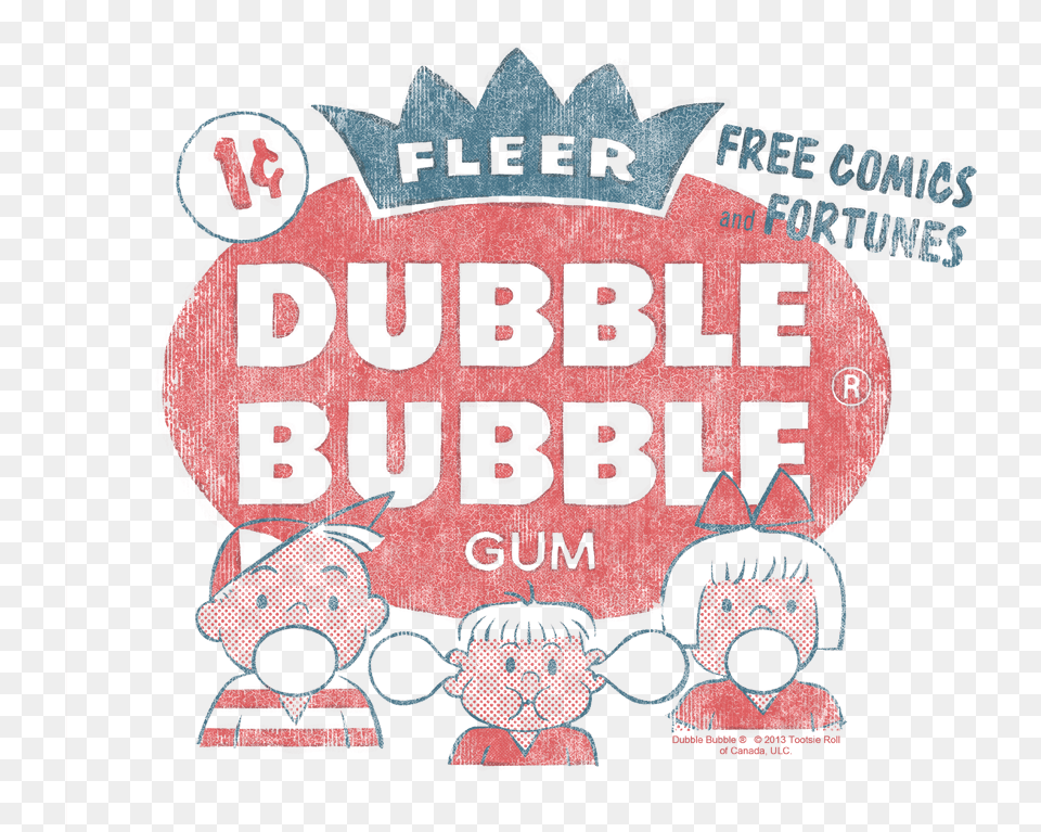 Dubble Bubble One Cent Juniors T Shirt Dubble Bubble Logo 1920s, Advertisement, Poster, Person, Face Free Png Download
