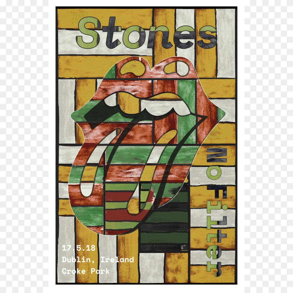 Dublin Lithograph The Rolling Stones, Art, Painting, Collage, Person Free Png Download