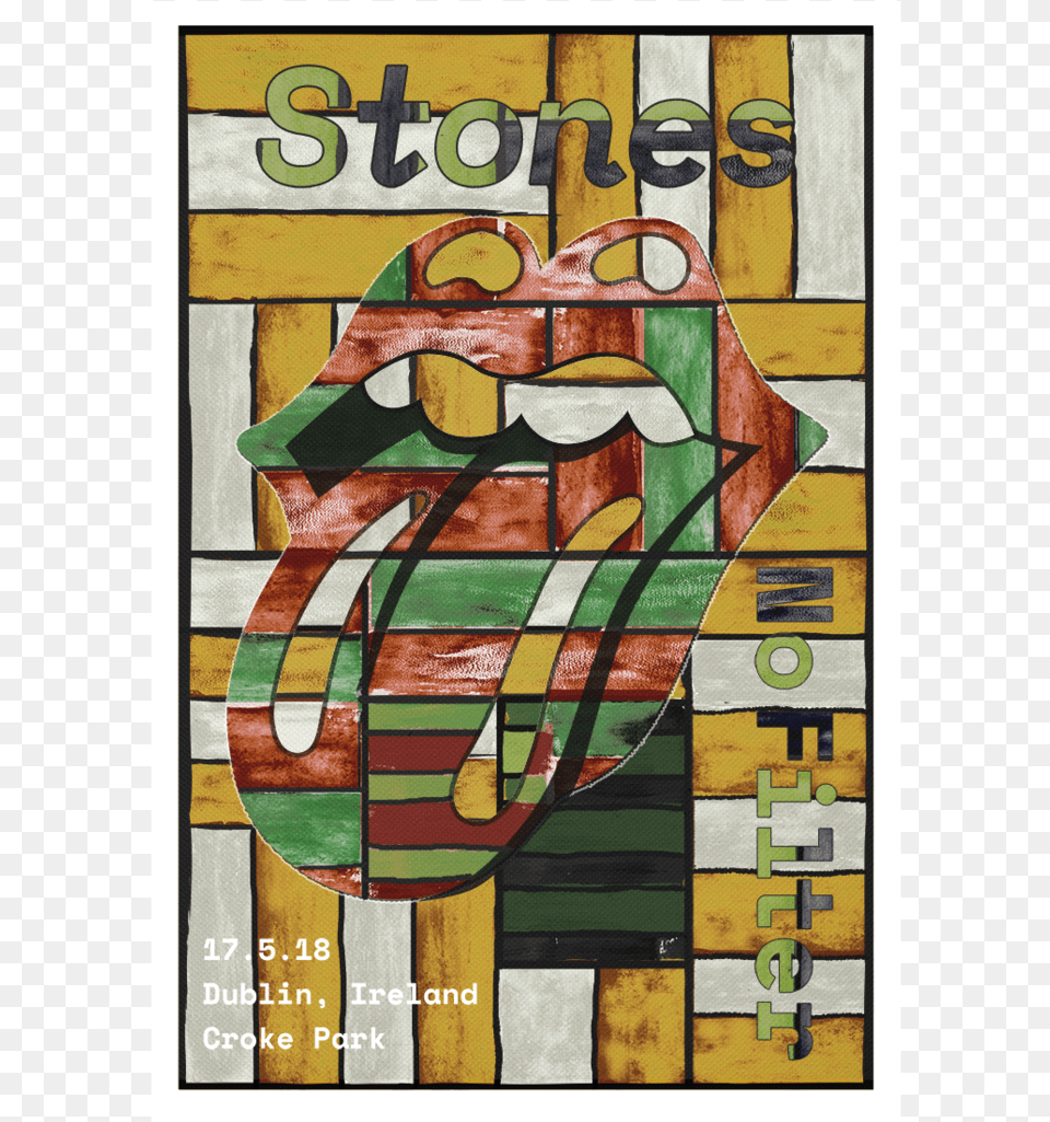 Dublin Lithograph The Rolling Stones The Rolling Rolling Stones Dublin 2018, Art, Painting, Modern Art, Person Png