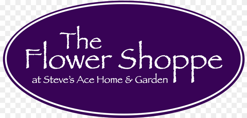 Dubuque Florist Flower Delivery By The Shoppe Logo, Purple, Oval, Disk Free Png Download