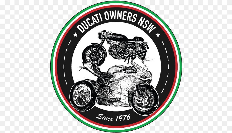 Ducati Owners Club Nsw Motor Riding Club Logos, Motorcycle, Transportation, Vehicle, Machine Png Image