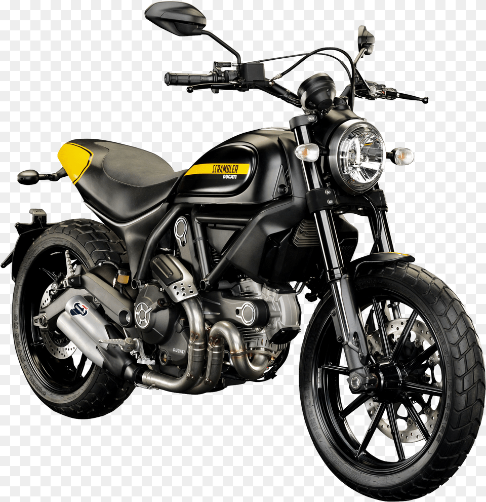 Ducati Scrambler Motorcycle Bike Scrambler Full Throttle, Machine, Spoke, Transportation, Vehicle Png Image