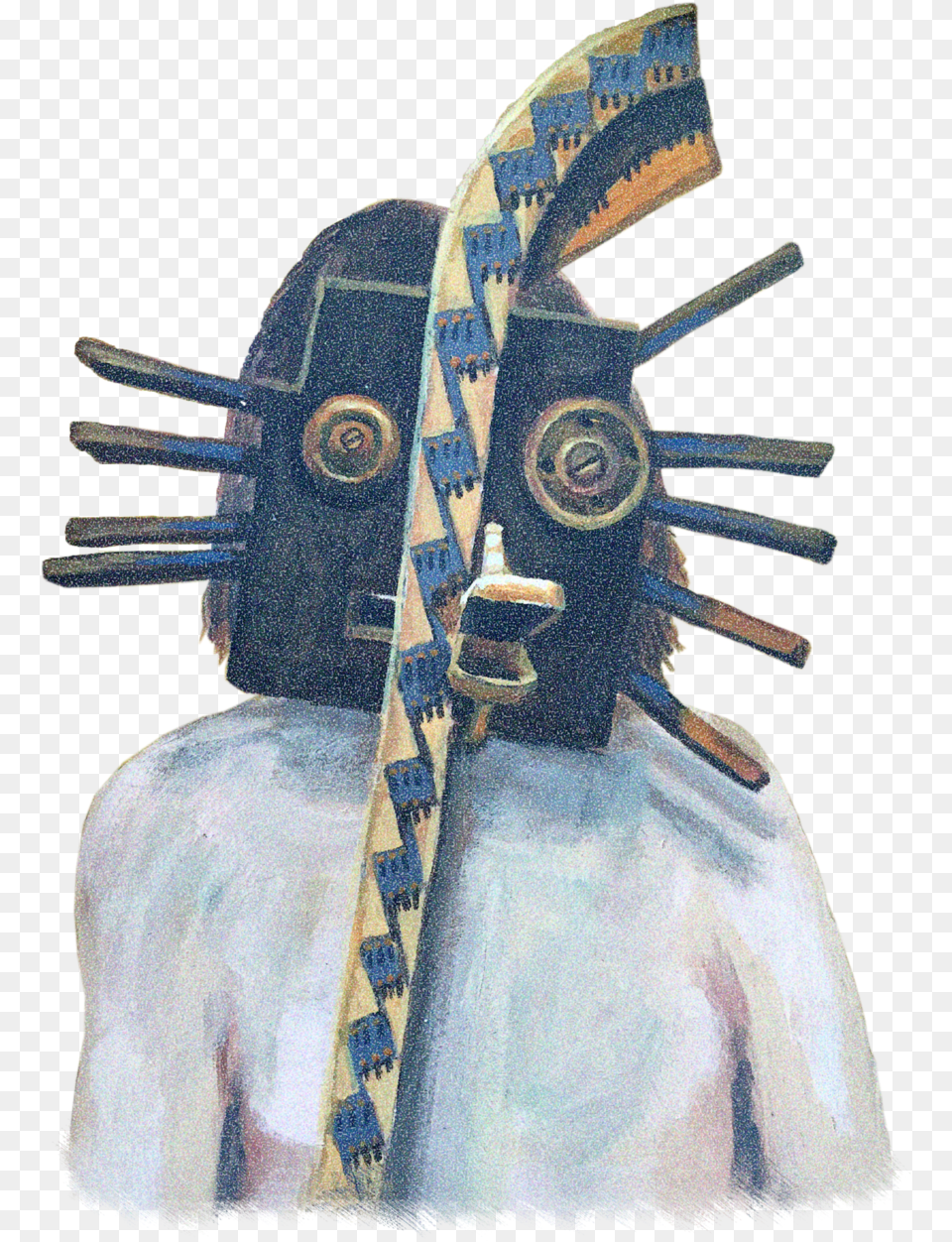 Duck Bill War Club Mask, Person, Art, Painting, Machine Free Png