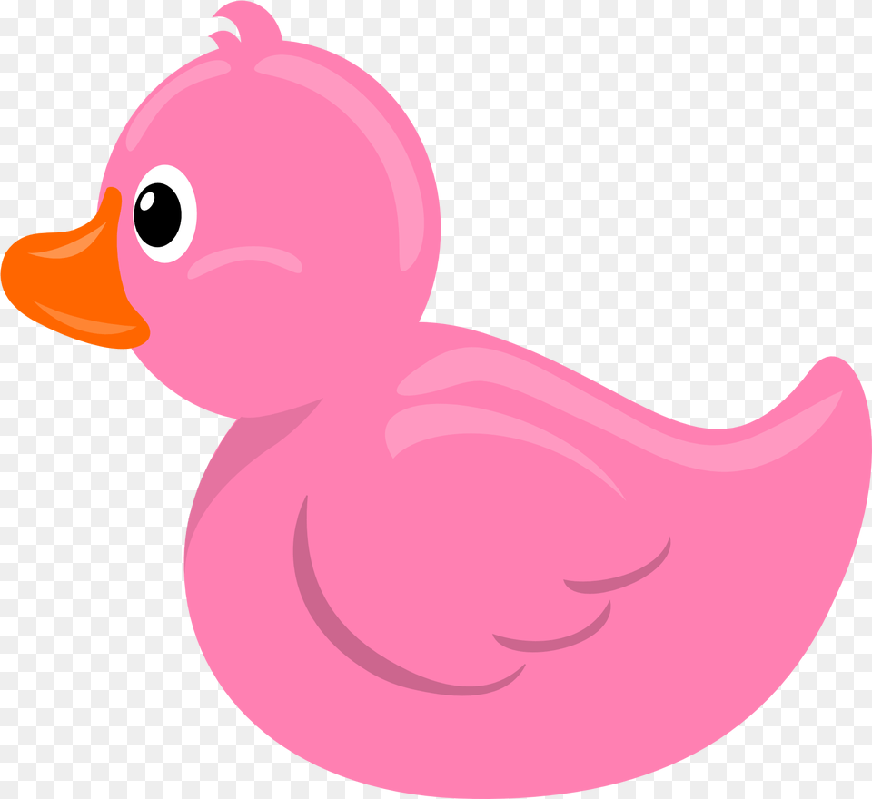 Duck Clipart Transparent Pink Rubber Duck Clip Art, Animal, Bird, Beak, Fish Png Image