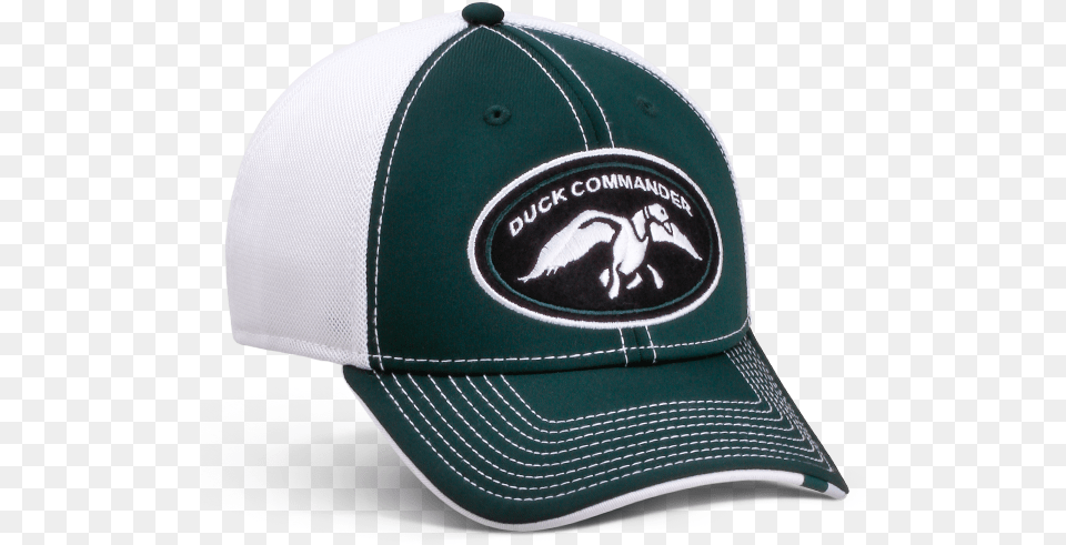 Duck Commander Logo Hat Green And White Baseball Cap, Baseball Cap, Clothing Free Transparent Png