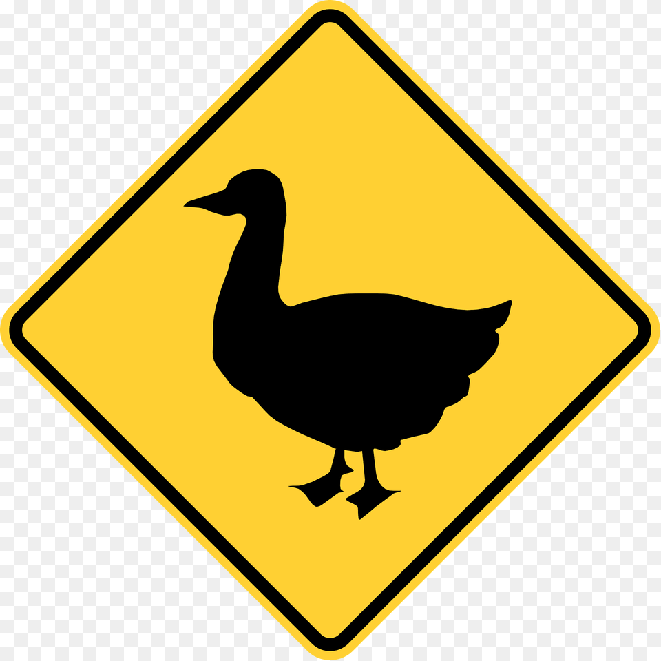 Duck Crossing Pennsylvania Style Clipart, Sign, Symbol, Animal, Bird Free Transparent Png