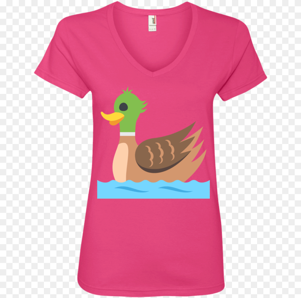 Duck Emoji Ladies T Shirt, Clothing, T-shirt Png Image
