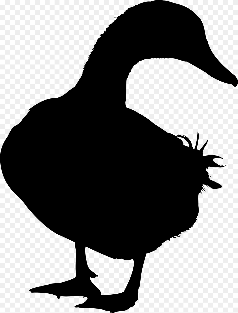 Duck Goose Silhouette Vector Graphics Gambar Bebek Animasi Hitam Putih Vector, Gray Png Image