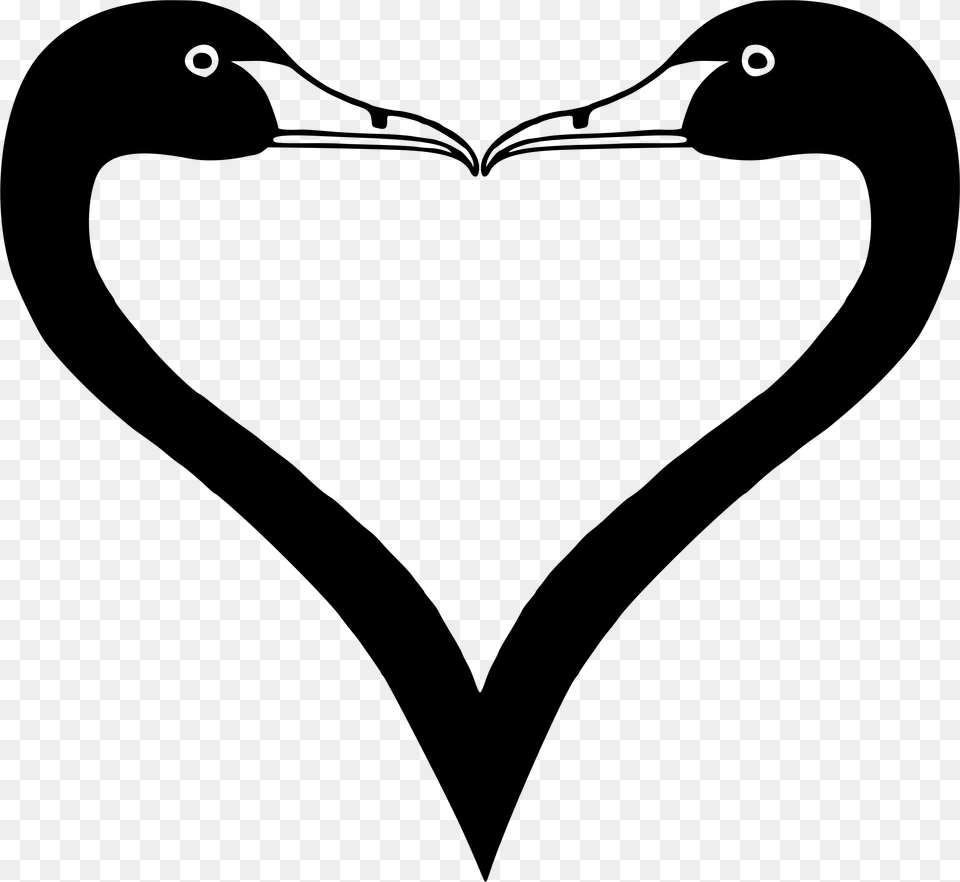 Duck Goose Waterfowl Heart Drawing Duck Heart Drawings, Gray Free Transparent Png