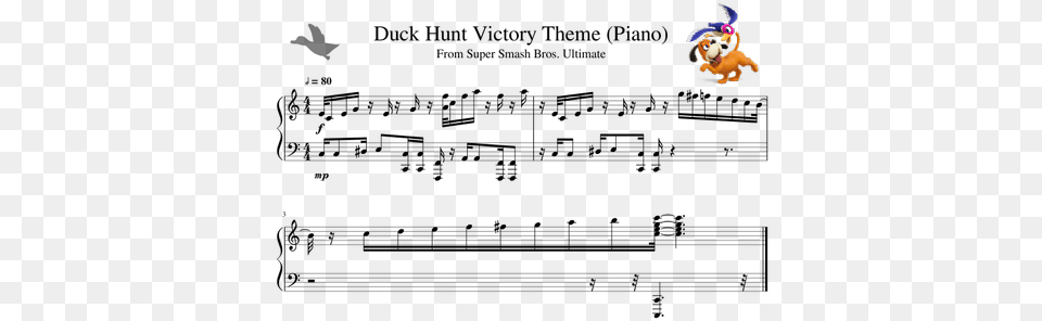 Duck Hunt Theme Sheet Music Free Png Download