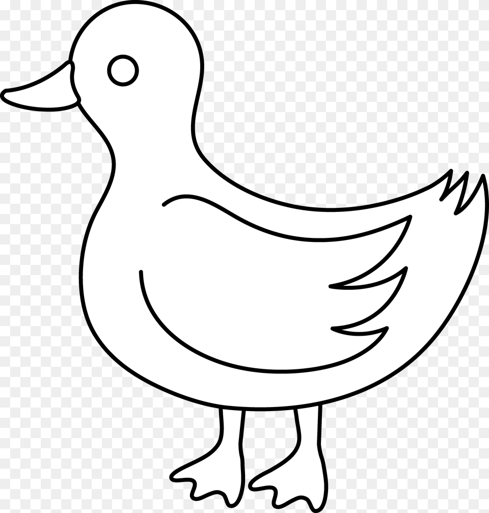 Duck Outline Group With Items, Animal, Bird, Fish, Sea Life Free Png