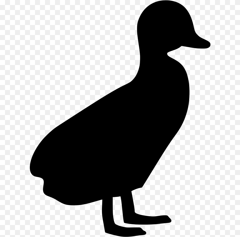 Duck Silhouette, Gray Png Image