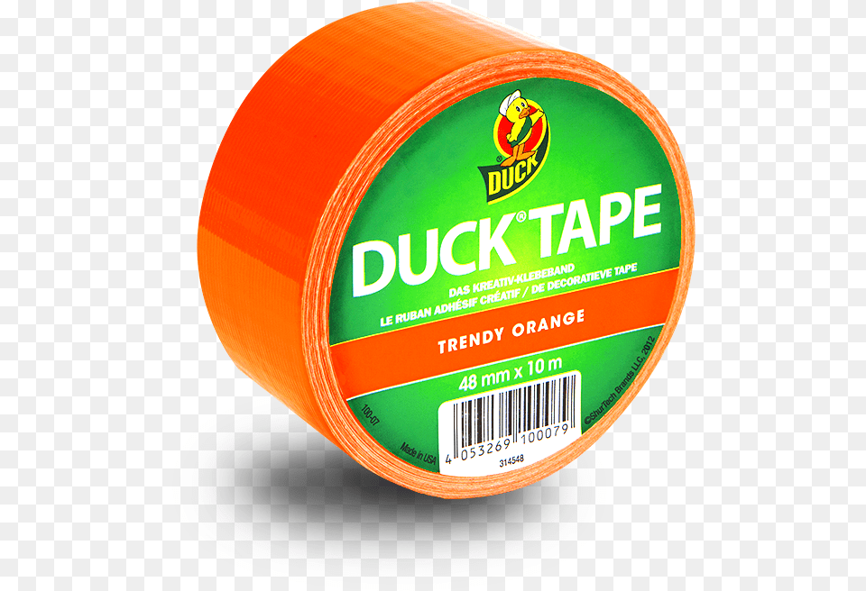 Duck Tape Trendy Orange Label, Disk Free Png