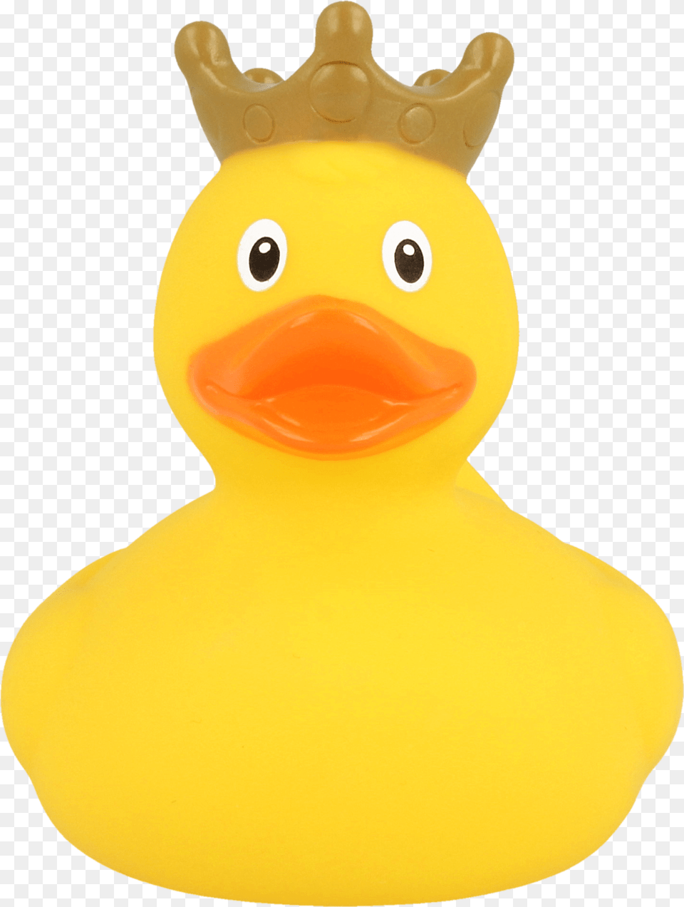 Duck With A Crown Yellow Rubber Duck Front View, Toy, Peeps, Animal, Bird Free Png Download