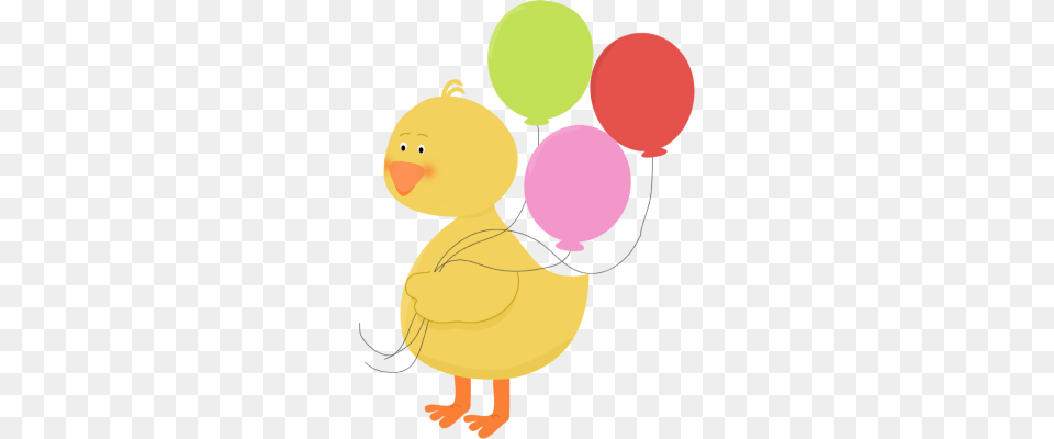 Duck With Balloons Animal Holding Balloon Clipart, Baby, Person, Head Png Image