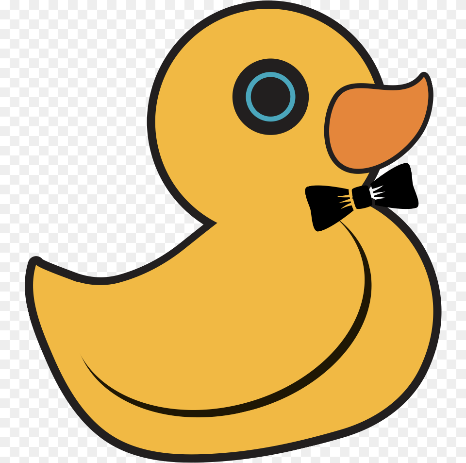 Duck With Bow Tie, Banana, Food, Fruit, Plant Free Png Download