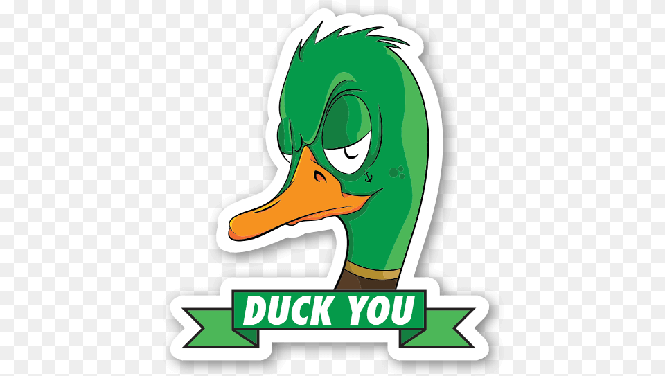 Duck You Sticker, Animal, Bird, Waterfowl, Bear Free Png Download