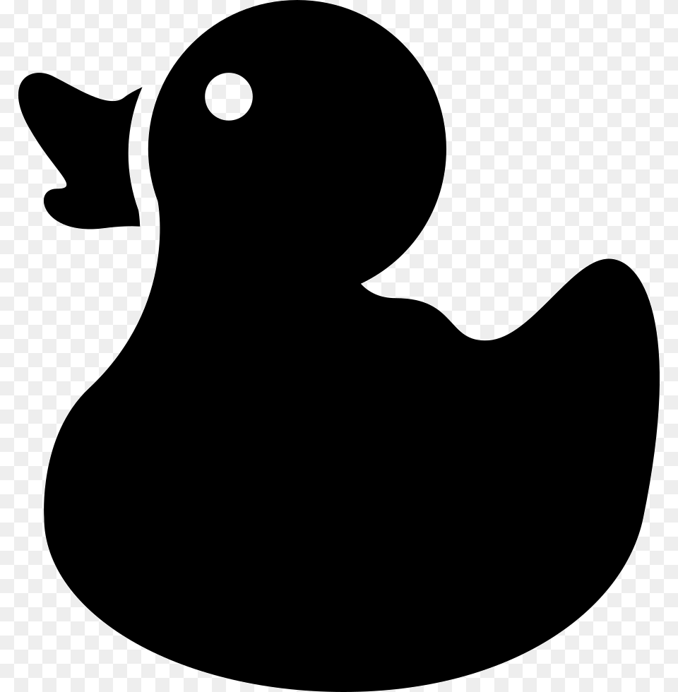 Duckling Side View Silhouette Comments Rubber Duck Silhouette, Animal, Bird, Mammal, Rat Png