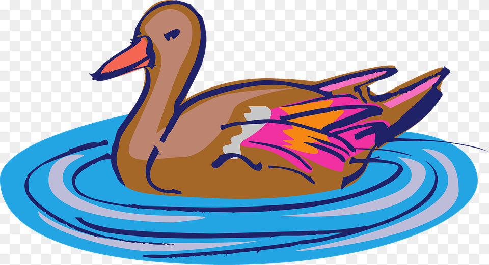 Ducks Clipart Swimming Duck In Water Clipart, Animal, Fish, Sea Life, Shark Free Png Download