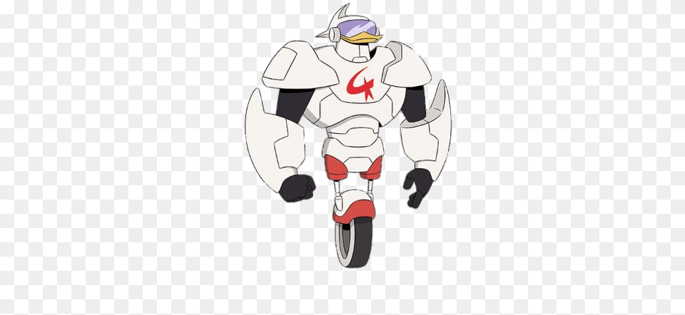 Ducktales Gizmoduck, Person, Motorcycle, Transportation, Vehicle Png Image