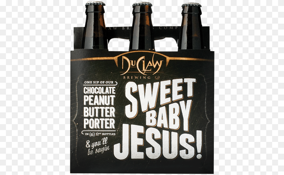 Duclaw Sweet Baby Jesus Sweet Baby Jesus Beer, Alcohol, Beer Bottle, Beverage, Bottle Png Image
