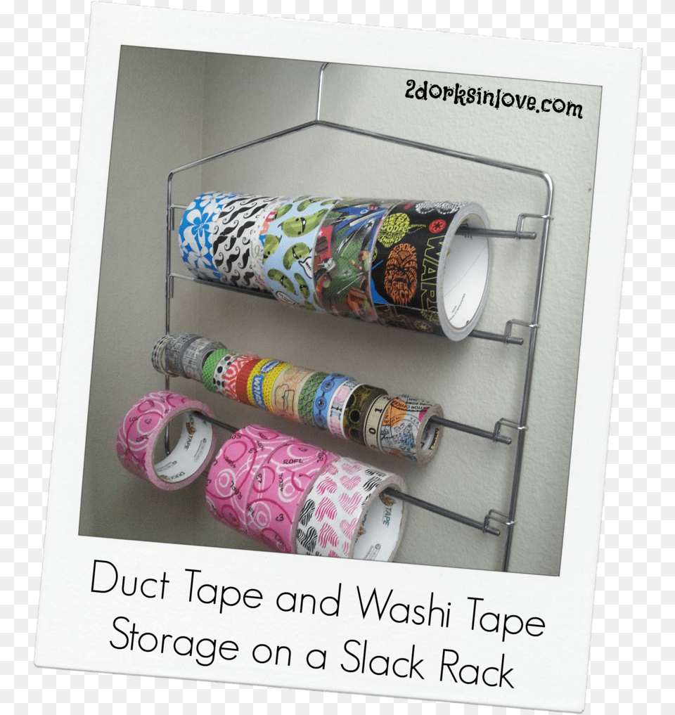 Duct Tape Storage With A Slack Rack Washi And Ribbon Duct Tape Storage, Shelf Free Png