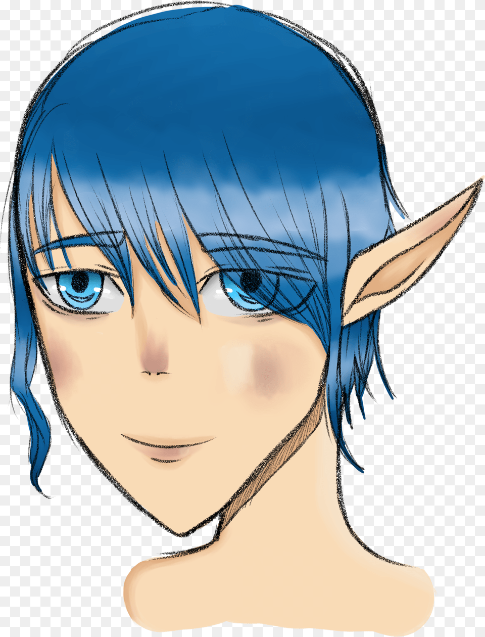 Dude Blue Hair Eyes By Drayweeb101 Cartoon, Book, Comics, Publication, Adult Png Image