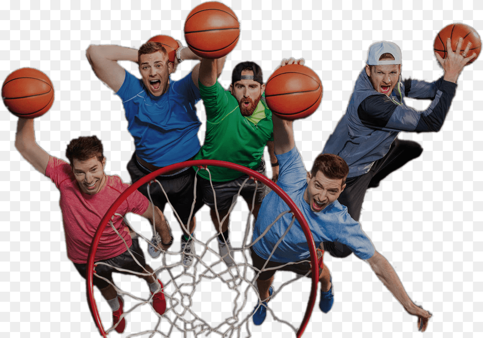 Dude Perfect Basketball Dude Perfect No Background, Sport, Ball, Basketball (ball), Person Free Transparent Png