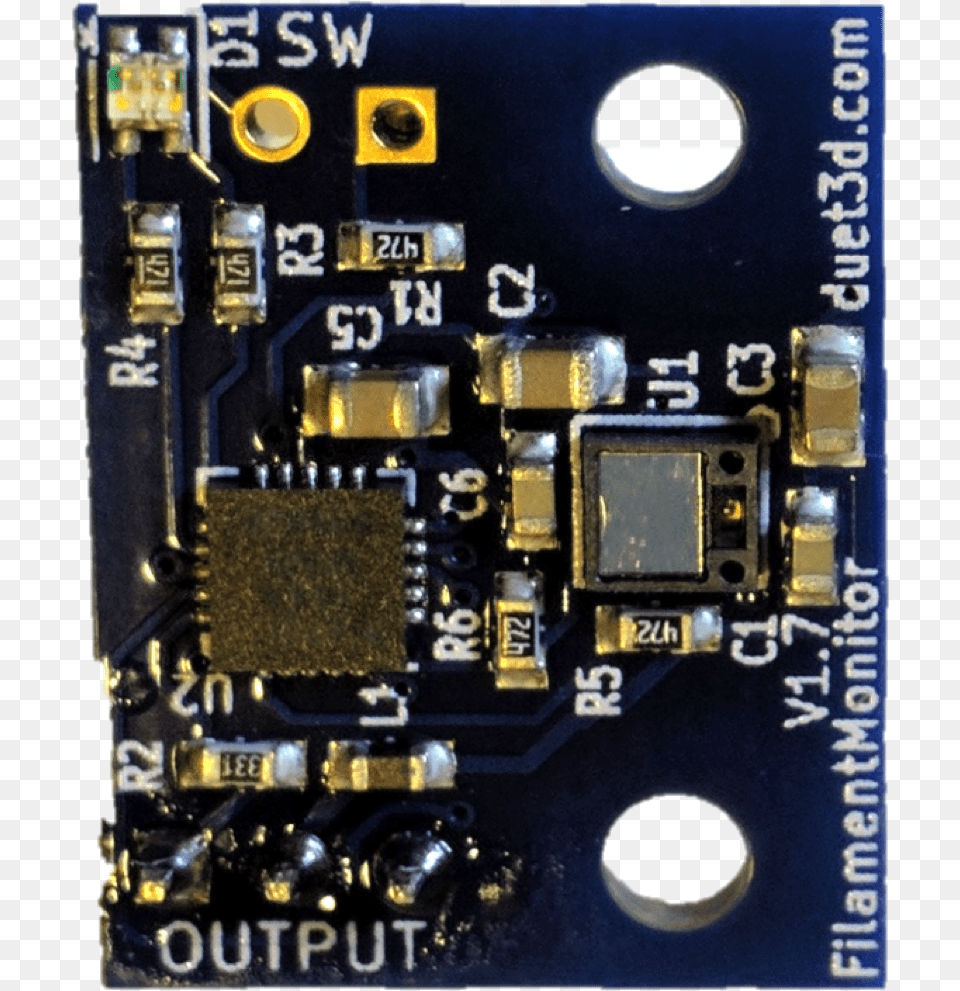 Duet Laser Filament Monitor Electronic Component, Electronics, Hardware, Computer Hardware, Printed Circuit Board Png Image