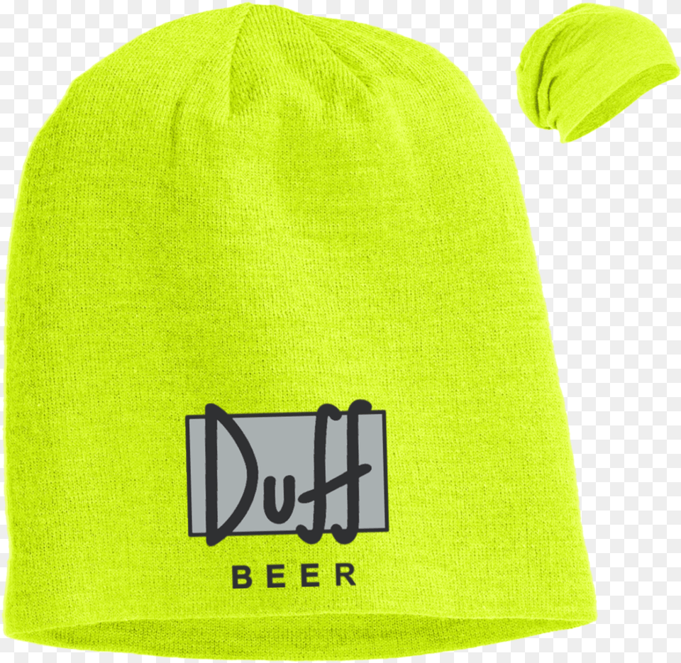 Duff Beer Logo Slouch Beanie Hats Duff Beer, Cap, Clothing, Hat, Swimwear Free Transparent Png