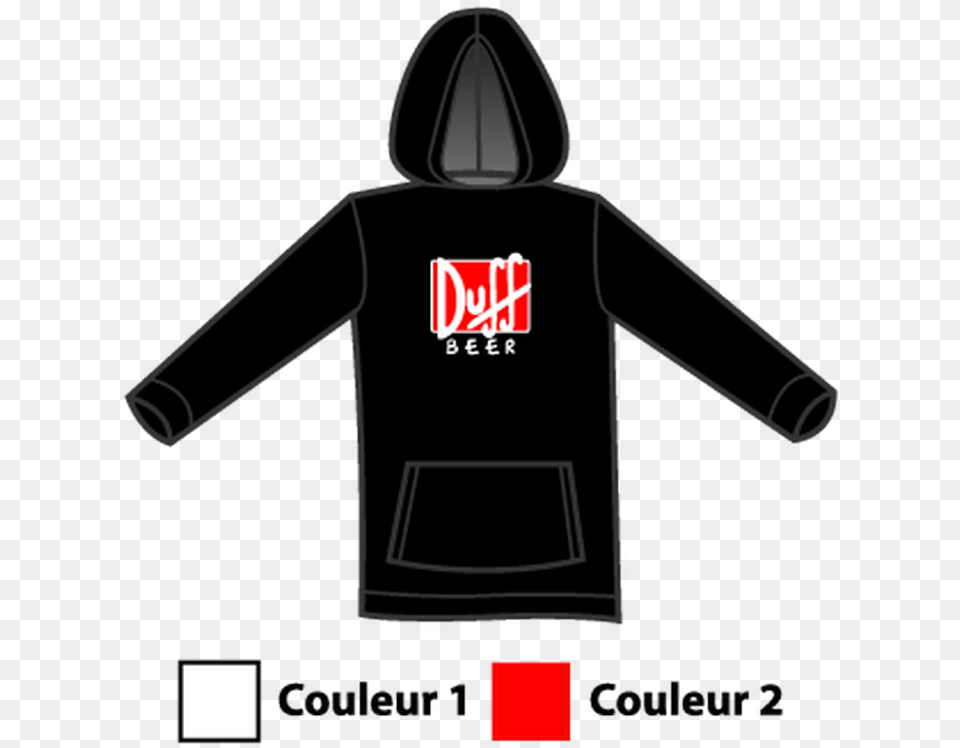 Duff Beer Sweat Shirt Hoodie, Clothing, Sweatshirt, Hood, Sweater Free Transparent Png