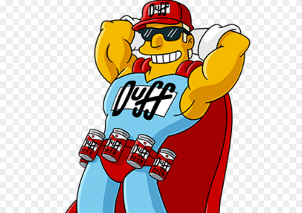 Duff Beer Transaparent Background Clipart Duffman Duff Duffman The Simpsons, Baby, Person, Face, Head Png Image