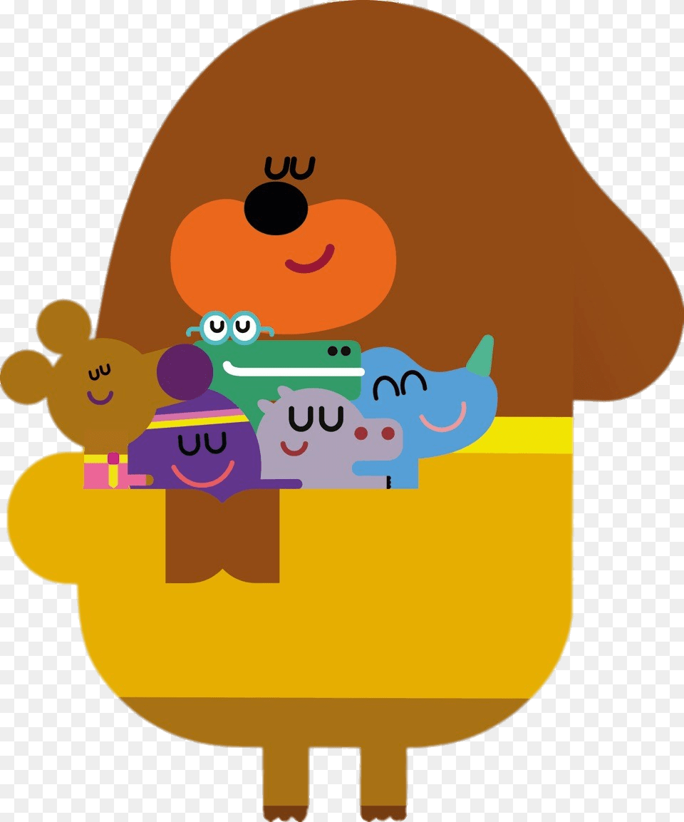 Duggee Hugging His Friends, Cartoon Png