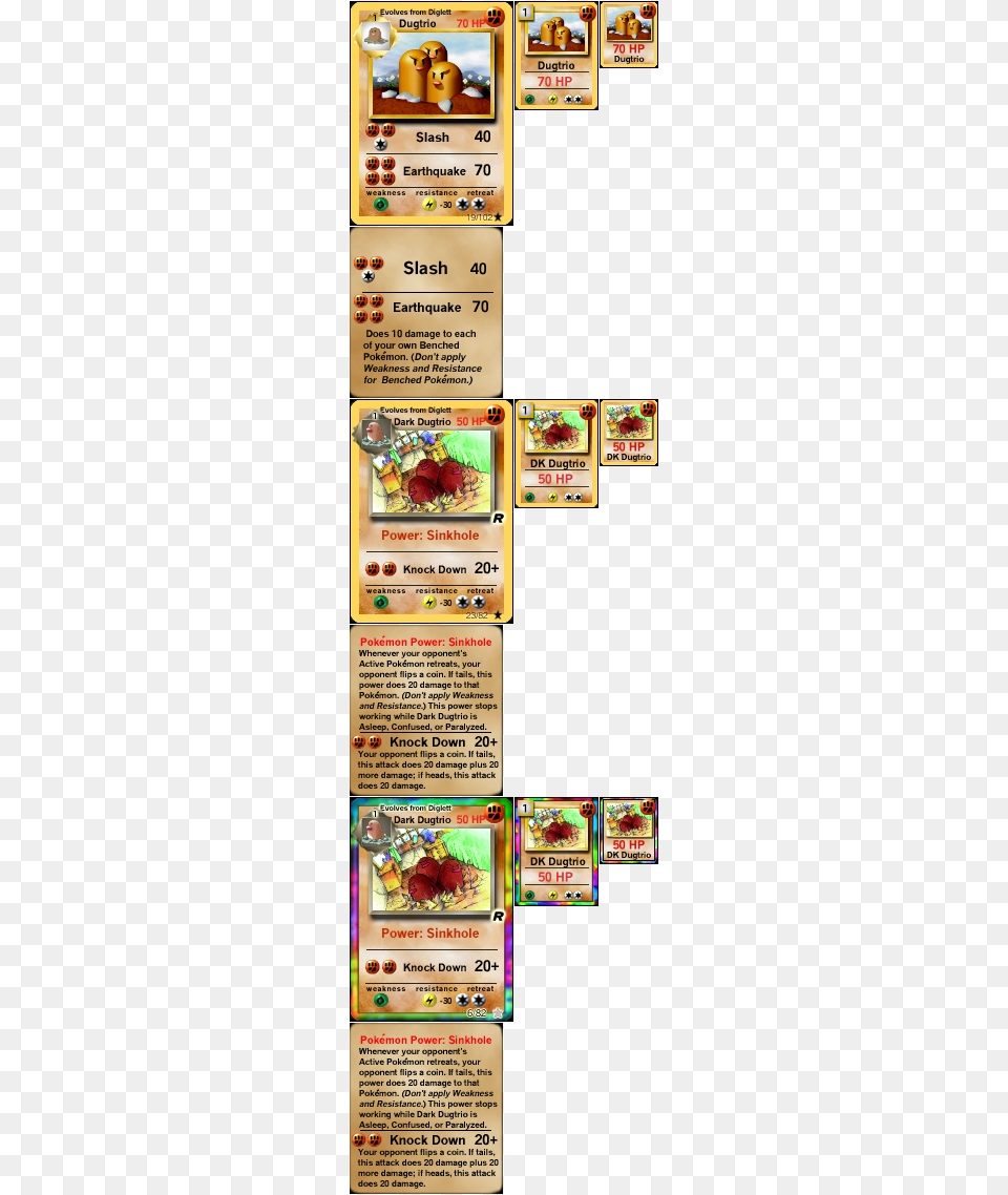 Dugtrio Pokemon Card, Menu, Text, Person Png Image