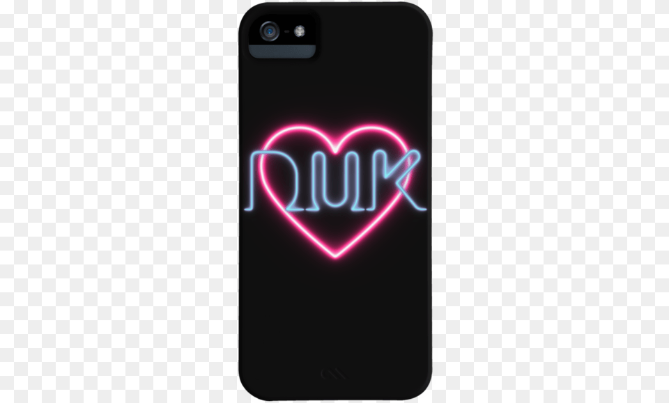 Dukaja Neon Heart Phone Case Mobile Phone Case, Light, Disk, Electronics Free Png Download