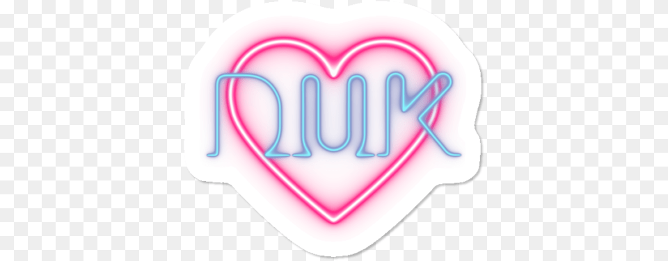 Dukaja Neon Heart Sticker Heart, Light, Food, Ketchup, Logo Png Image