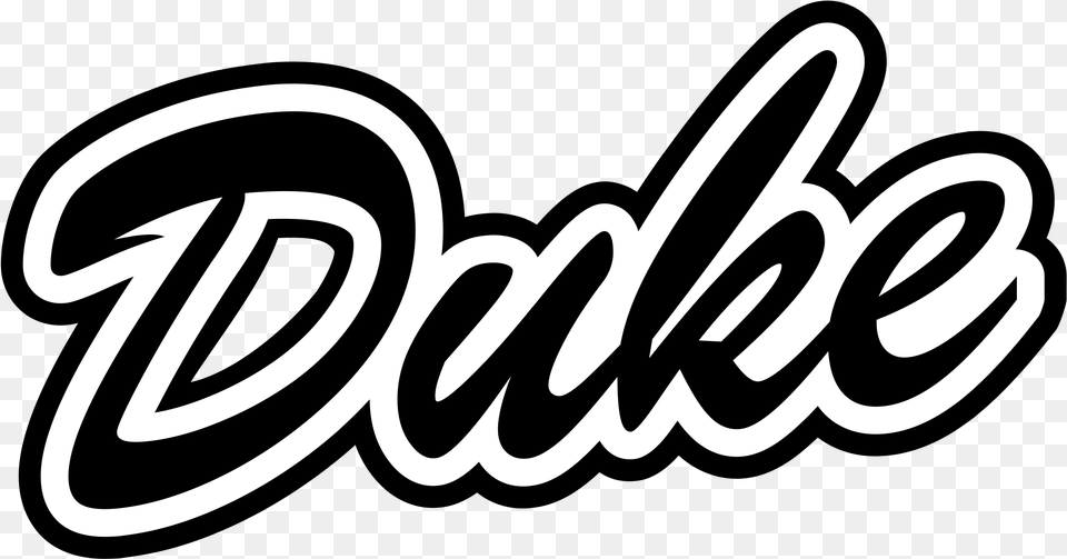 Duke Blue Devils Black And White, Text, Logo, Smoke Pipe Png Image