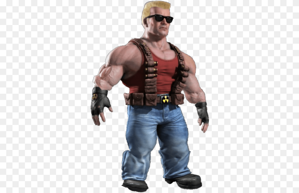 Duke Nukem Jr Action Figure, Vest, Clothing, Person, Costume Free Png