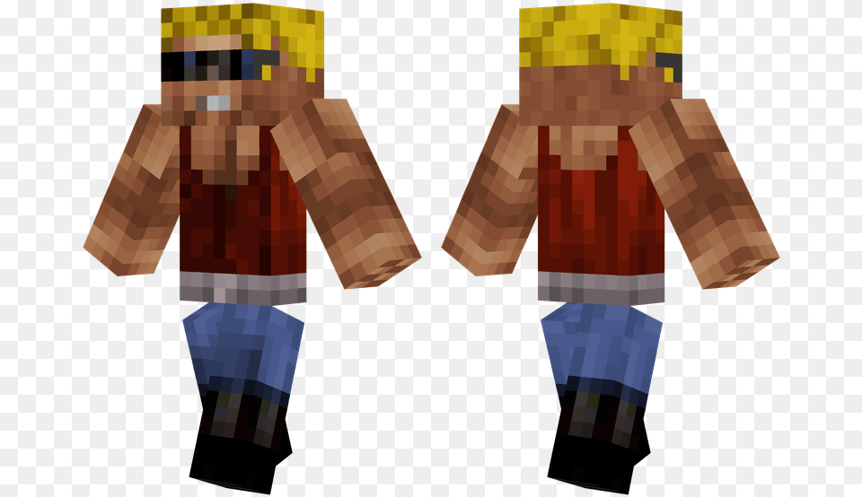 Duke Nukem Minecraft Skin Cool Cactus, Person, Body Part, Hand, Back Free Png Download