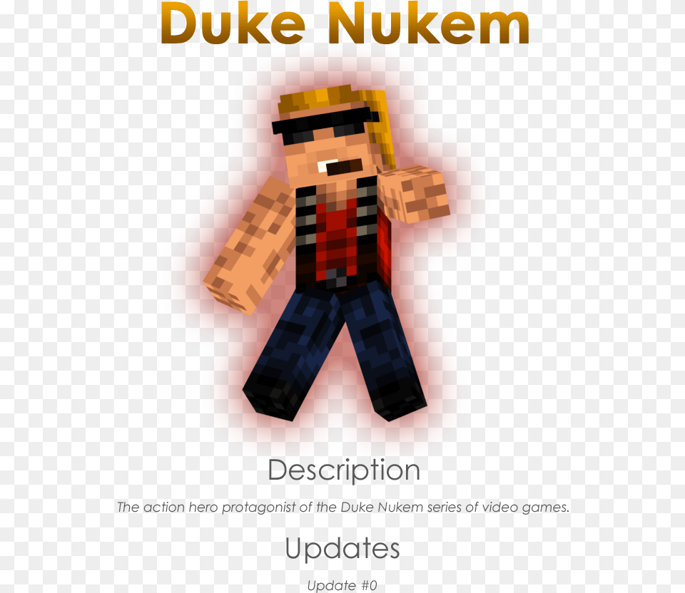 Duke Nukem Minecraft Skin Poster, Food, Ketchup, Advertisement, Nutcracker Png