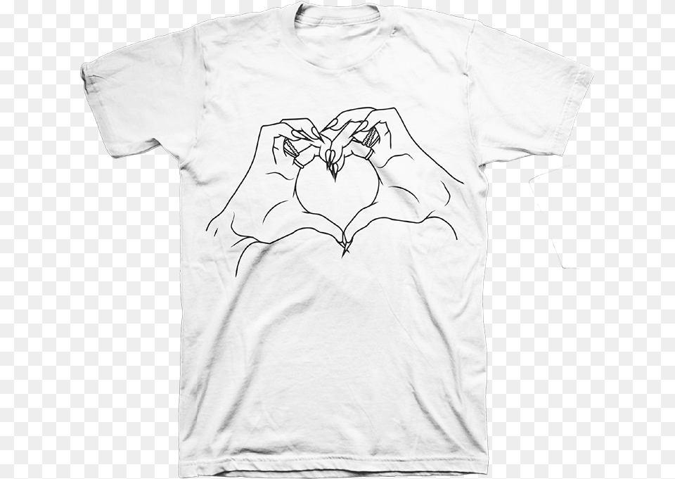 Dul M 10 A Dul Hand Heart Tee Too Much Sauce L, Clothing, T-shirt, Shirt, Symbol Png Image