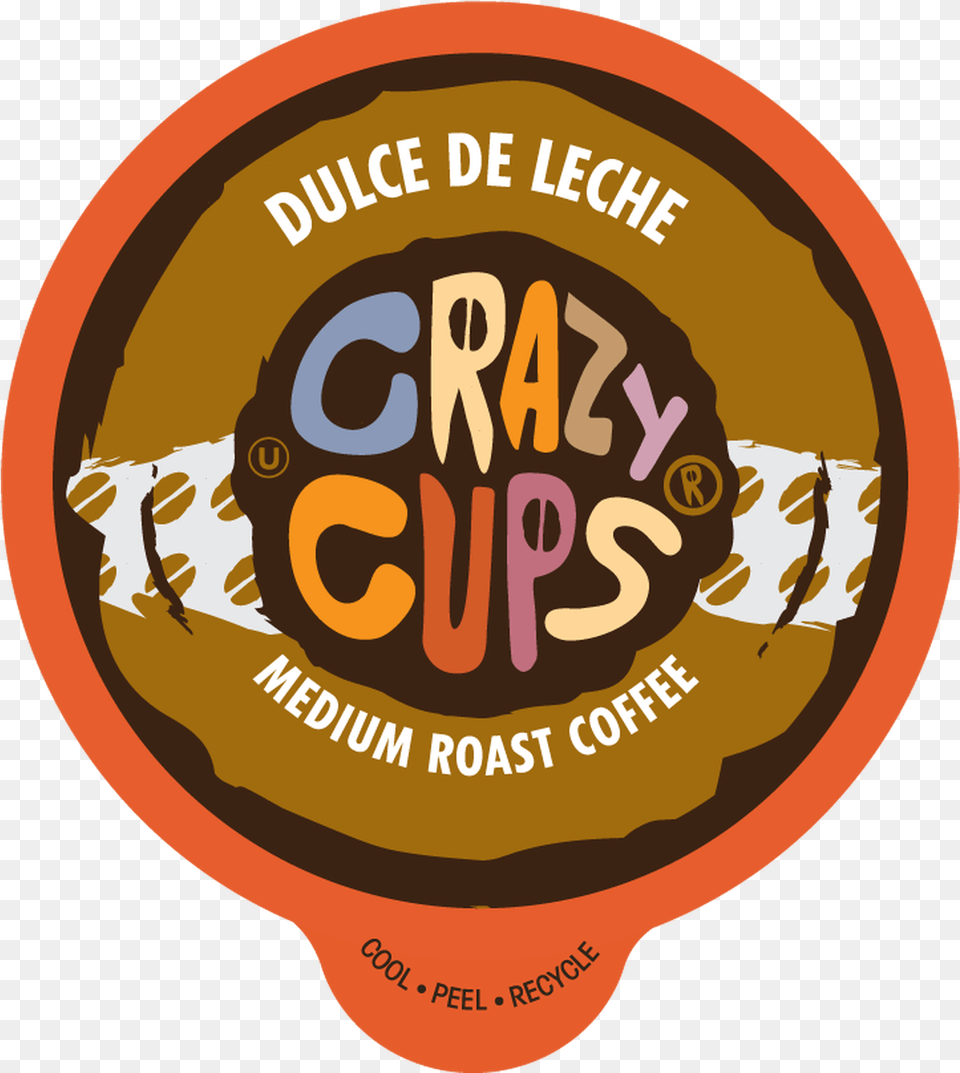 Dulce De Leche Flavored Coffee By Crazy Cups Illustration, Sticker, Logo, Badge, Symbol Free Png Download