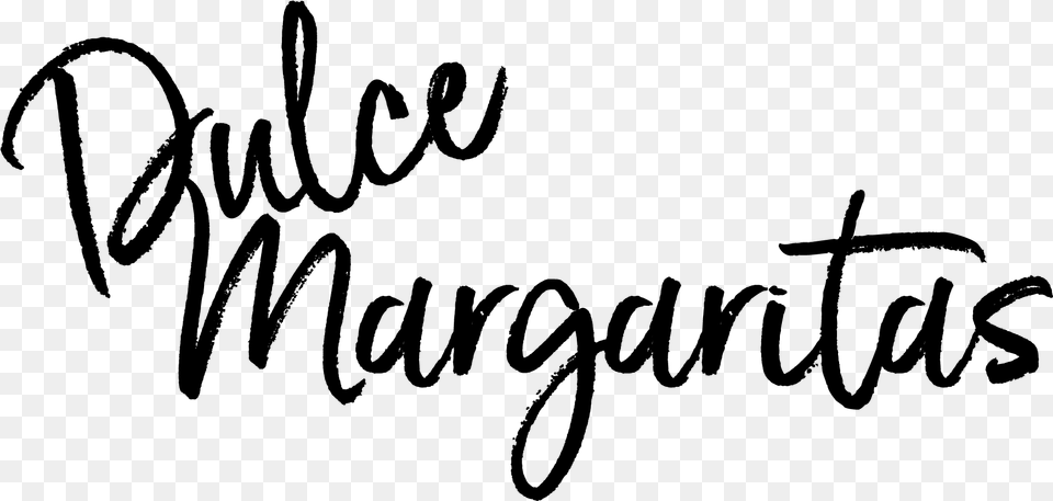 Dulce Margarita Logo Calligraphy, Gray Free Png