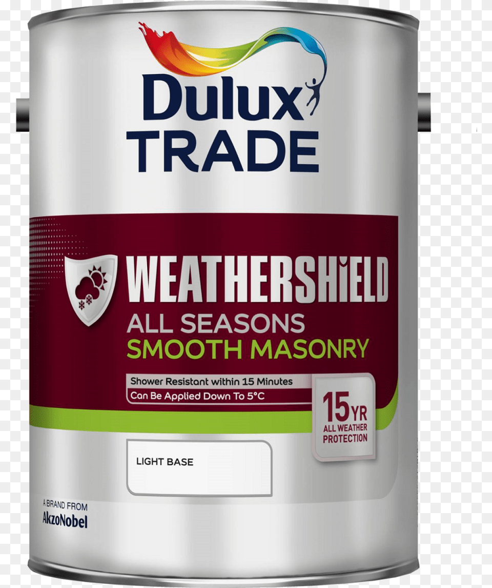 Dulux Trade Weathershield Smooth Masonry Paint, Paint Container, Can, Tin Free Png